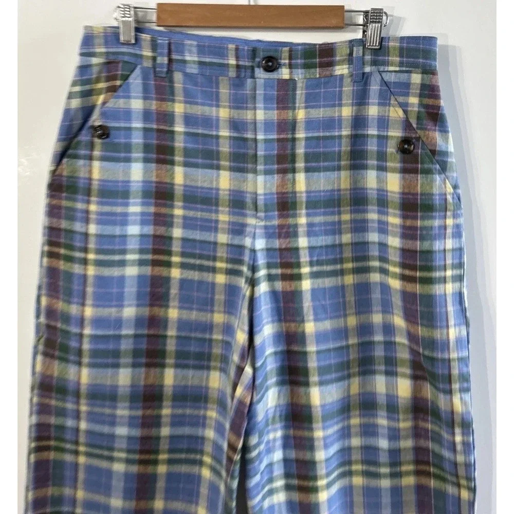 Women's Free People Crop Wide Leg Crop Pants Gaucho Style Sz 33-34 Cotton Linen